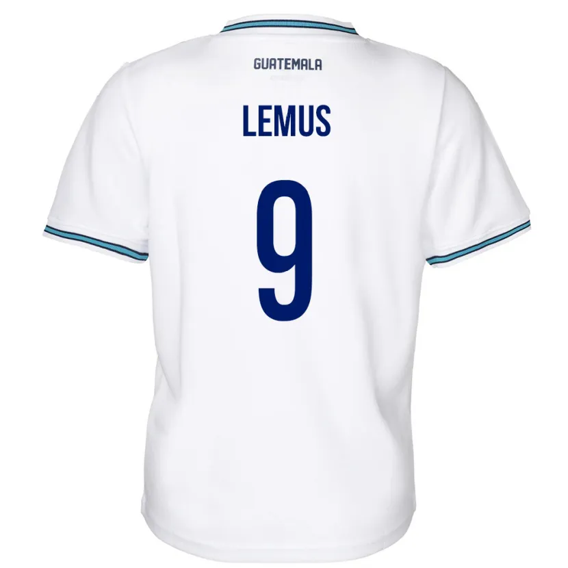 Danxen Heren Guatemala Erick Lemus #9 Wit Thuisshirt Thuistenue 24-26 T-Shirt