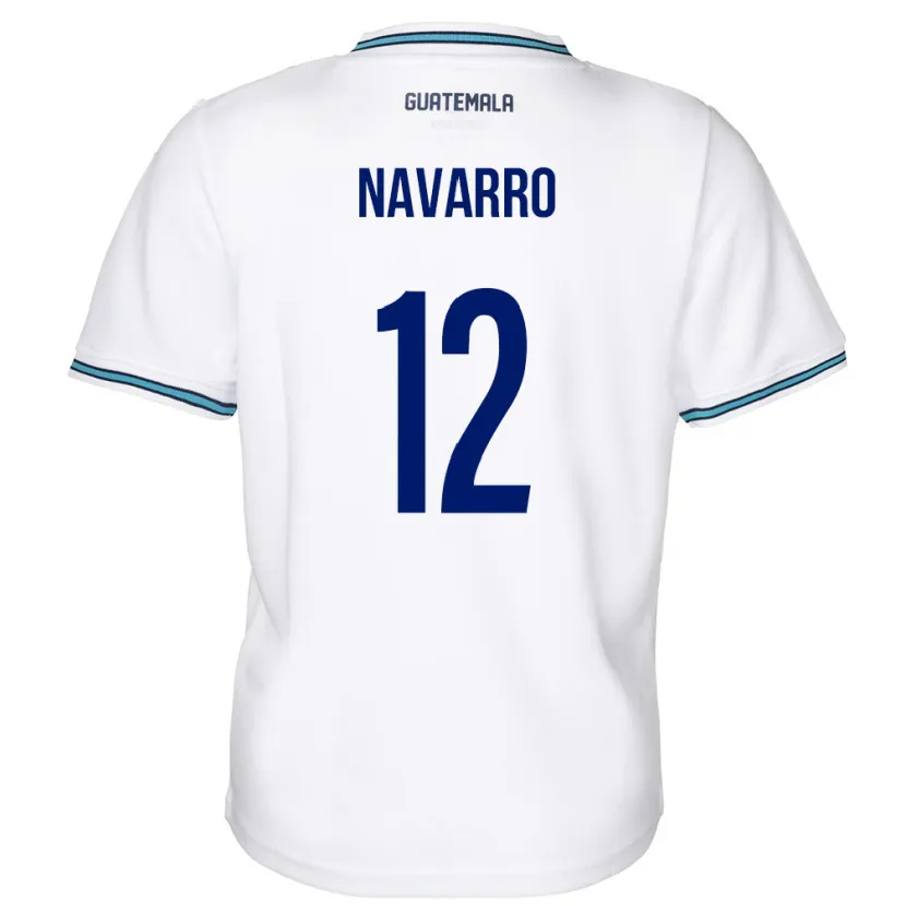 Danxen Heren Guatemala Kenderson Navarro #12 Wit Thuisshirt Thuistenue 24-26 T-Shirt