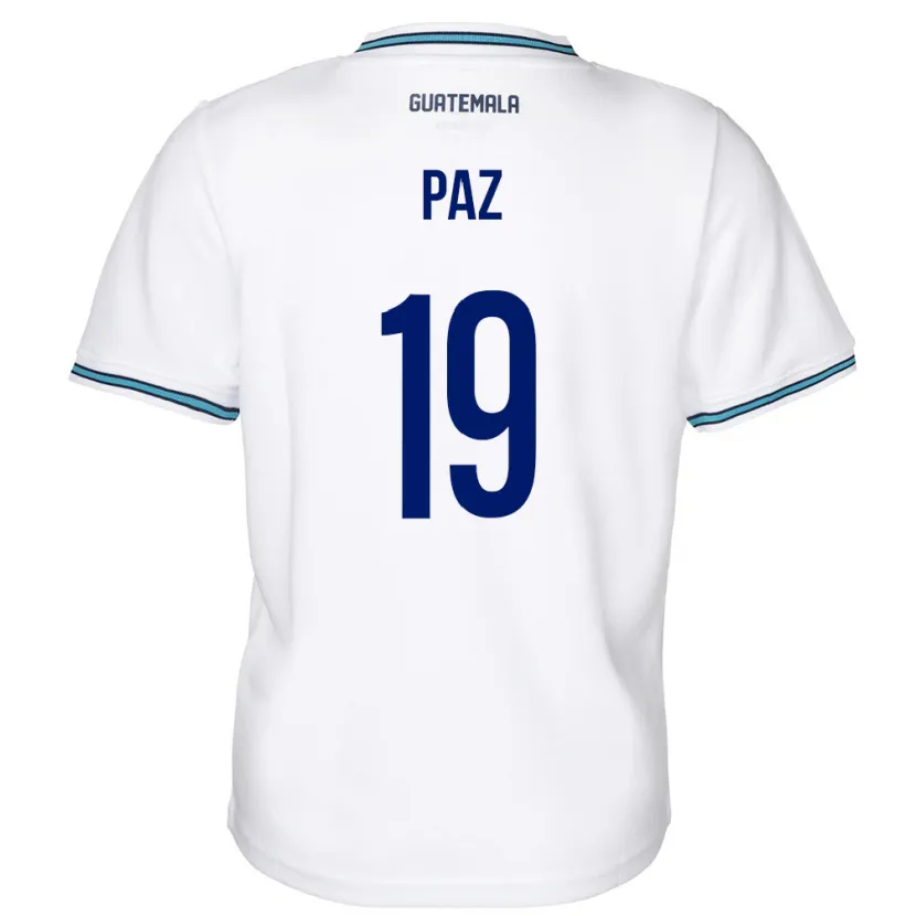 Danxen Heren Guatemala Vidal Paz #19 Wit Thuisshirt Thuistenue 24-26 T-Shirt
