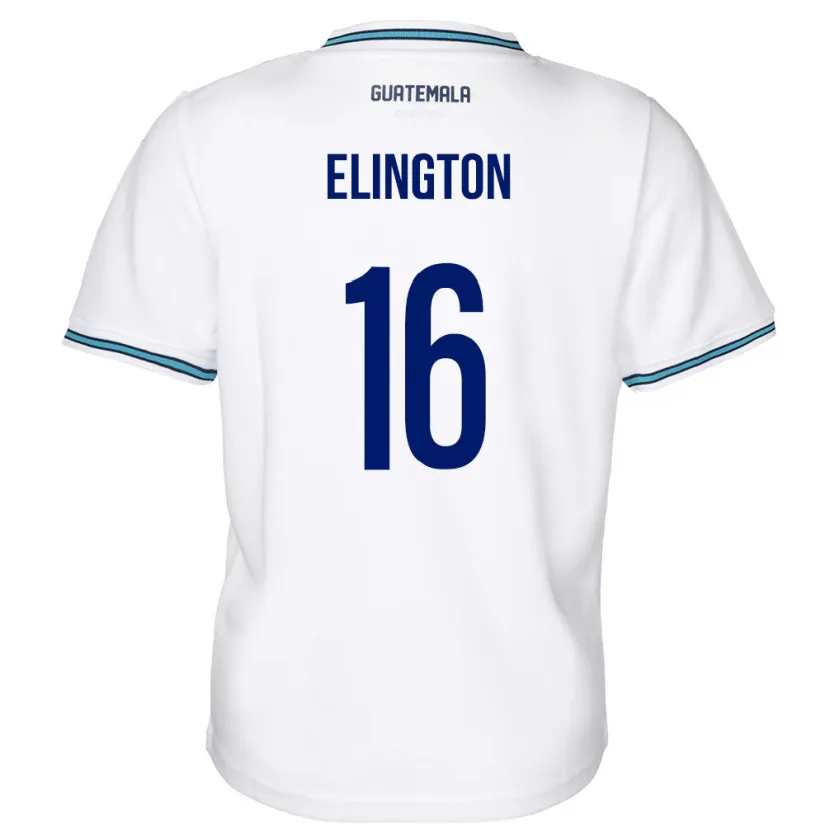 Danxen Heren Guatemala Elvi Elington #16 Wit Thuisshirt Thuistenue 24-26 T-Shirt