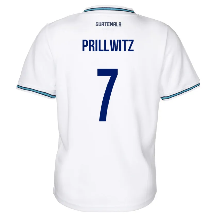 Danxen Heren Guatemala Héctor Prillwitz #7 Wit Thuisshirt Thuistenue 24-26 T-Shirt