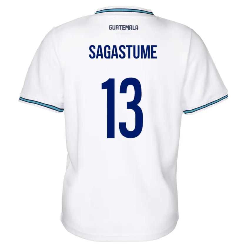 Danxen Heren Guatemala Selvin Sagastume #13 Wit Thuisshirt Thuistenue 24-26 T-Shirt