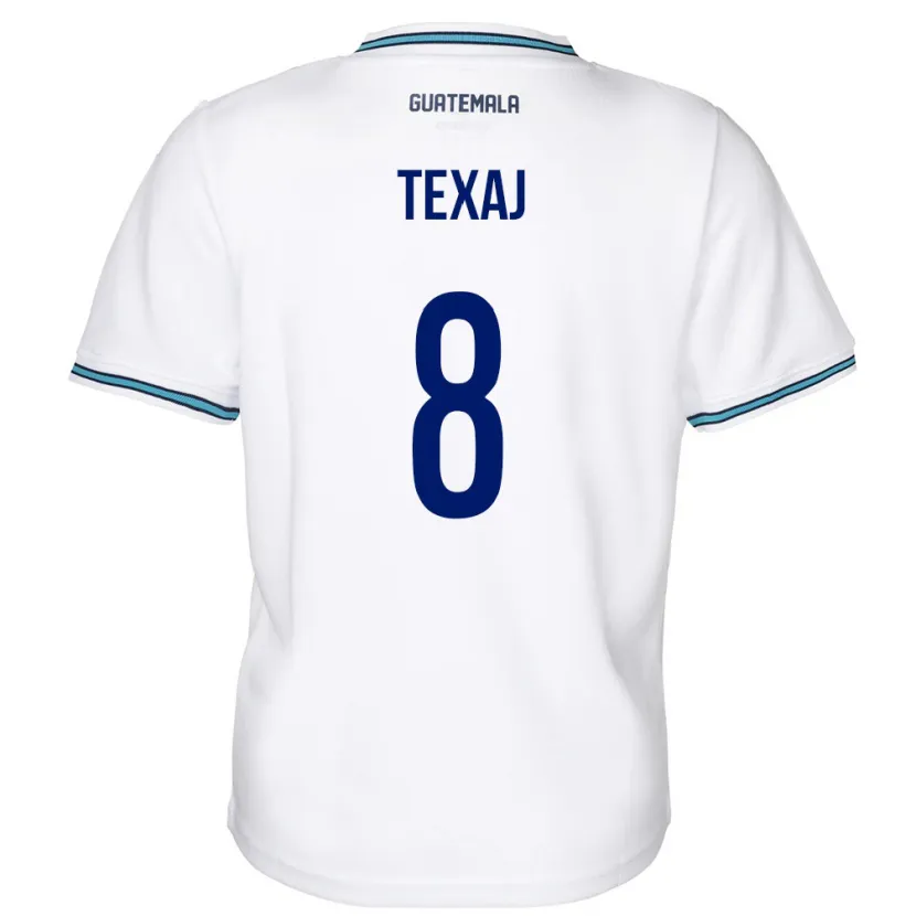 Danxen Heren Guatemala Elisa Texaj #8 Wit Thuisshirt Thuistenue 24-26 T-Shirt