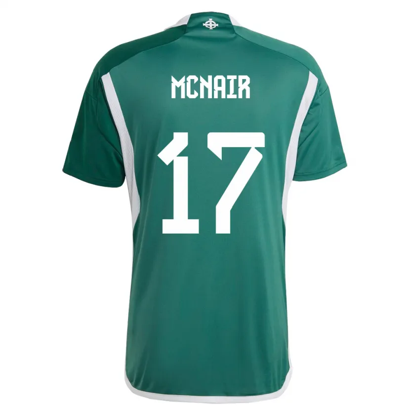Danxen Heren Noord-Ierland Paddy Mcnair #17 Groente Thuisshirt Thuistenue 24-26 T-Shirt