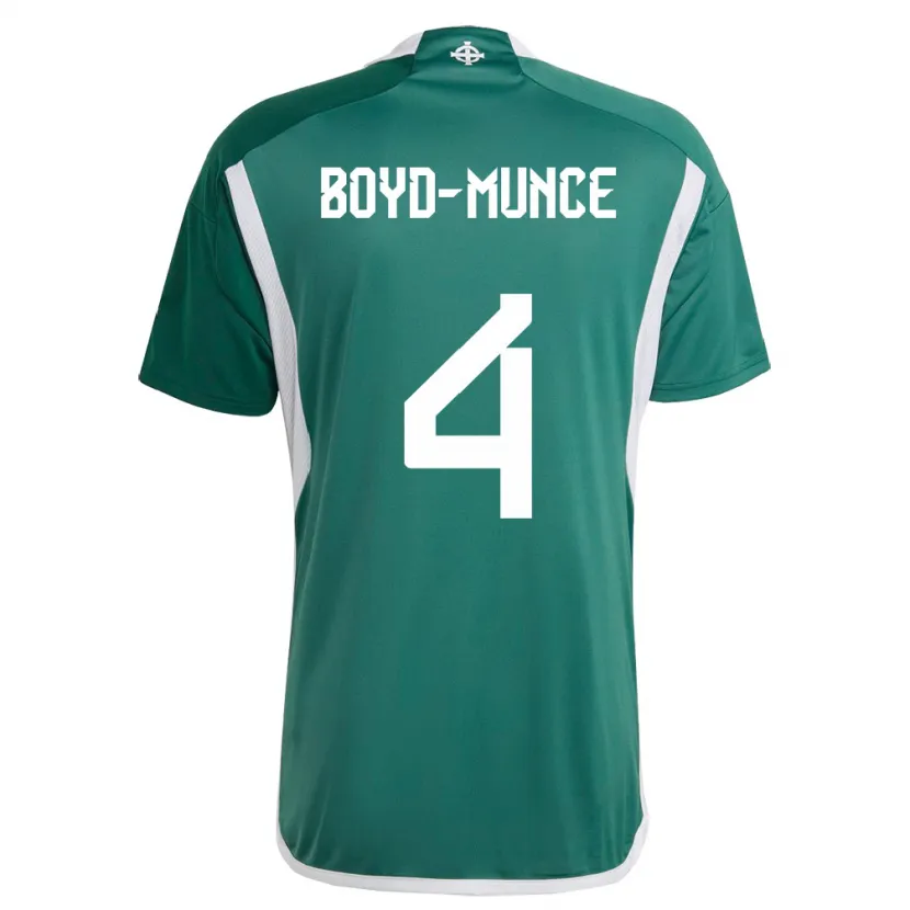 Danxen Heren Noord-Ierland Caolan Boyd-Munce #4 Groente Thuisshirt Thuistenue 24-26 T-Shirt