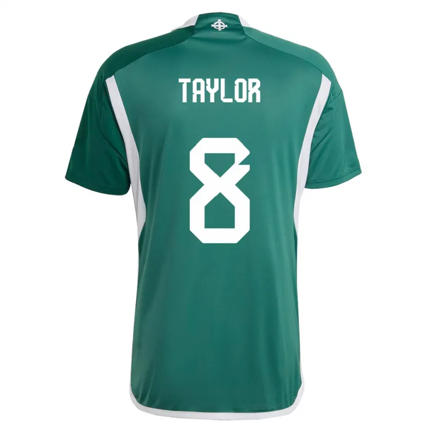 Danxen Heren Noord-Ierland Dale Taylor #8 Groente Thuisshirt Thuistenue 24-26 T-Shirt