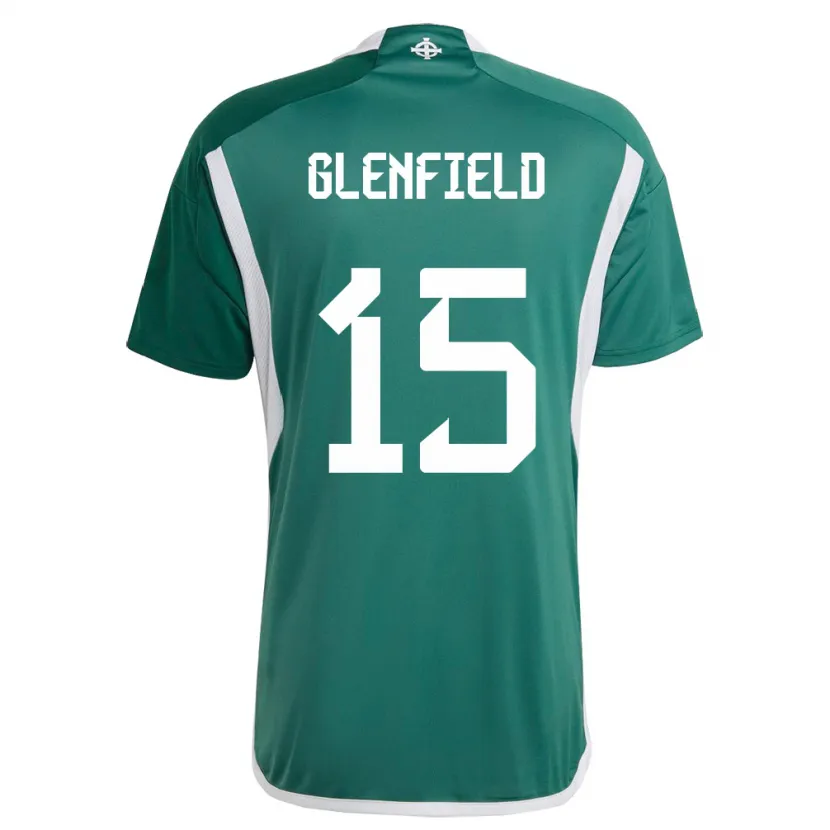 Danxen Heren Noord-Ierland Sam Glenfield #15 Groente Thuisshirt Thuistenue 24-26 T-Shirt