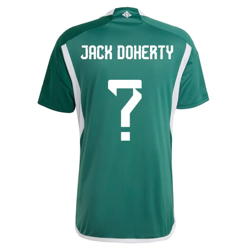 Danxen Heren Noord-Ierland Jack Doherty #0 Groente Thuisshirt Thuistenue 24-26 T-Shirt