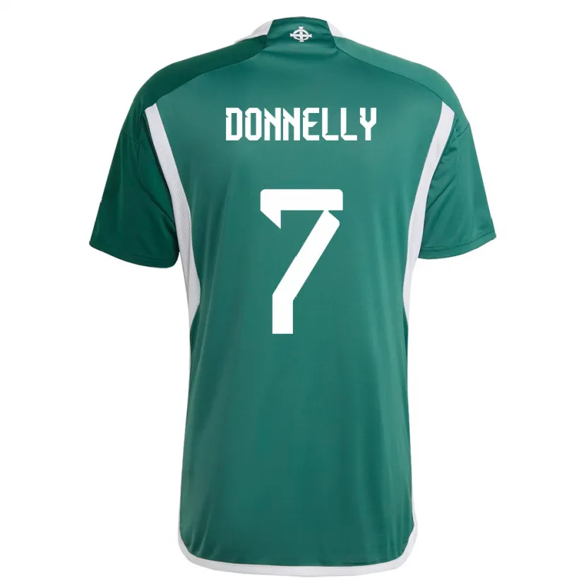 Danxen Heren Noord-Ierland Caolan Donnelly #7 Groente Thuisshirt Thuistenue 24-26 T-Shirt
