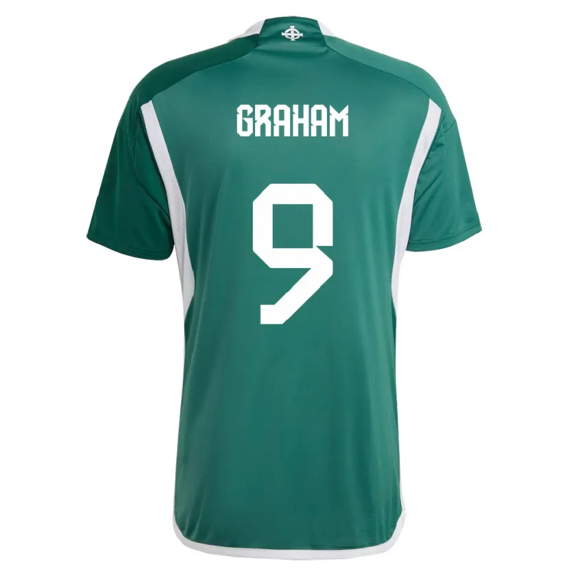 Danxen Heren Noord-Ierland Braiden Graham #9 Groente Thuisshirt Thuistenue 24-26 T-Shirt