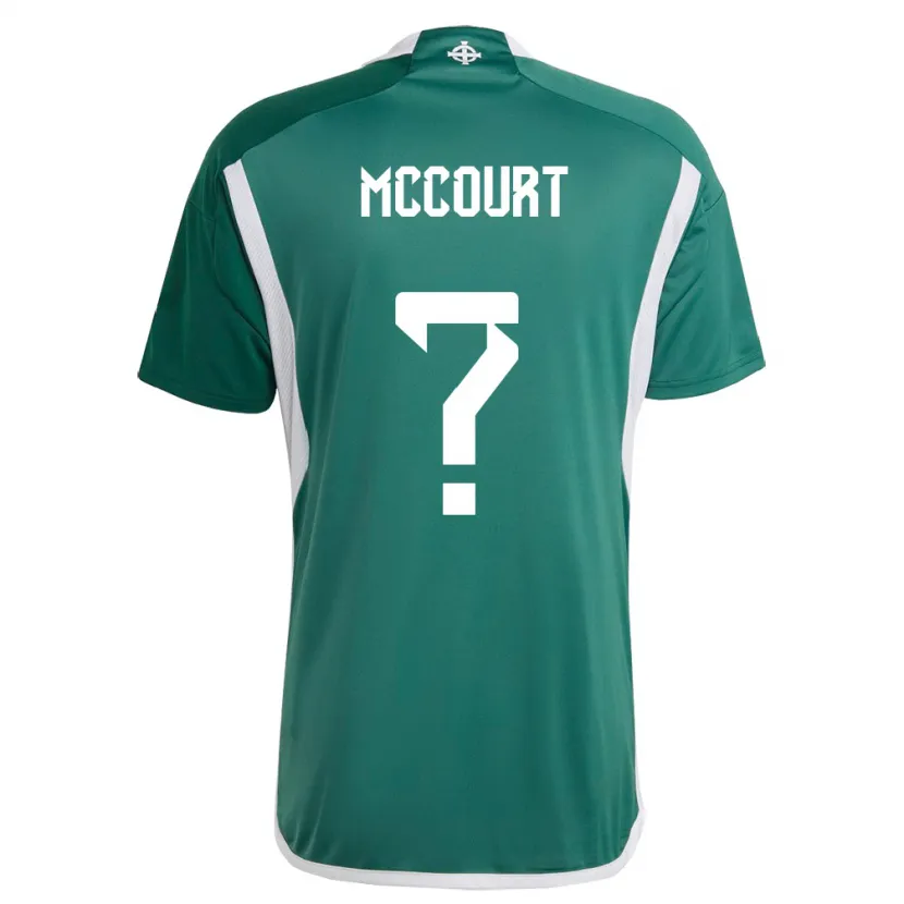 Danxen Heren Noord-Ierland Glenn Mccourt #0 Groente Thuisshirt Thuistenue 24-26 T-Shirt