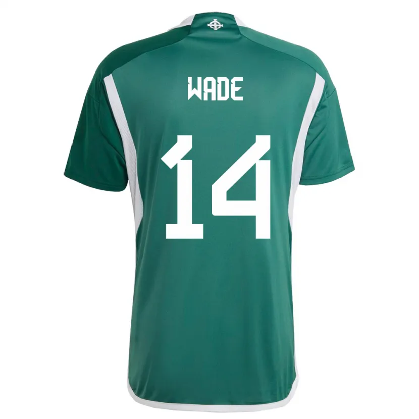 Danxen Heren Noord-Ierland Lauren Wade #14 Groente Thuisshirt Thuistenue 24-26 T-Shirt