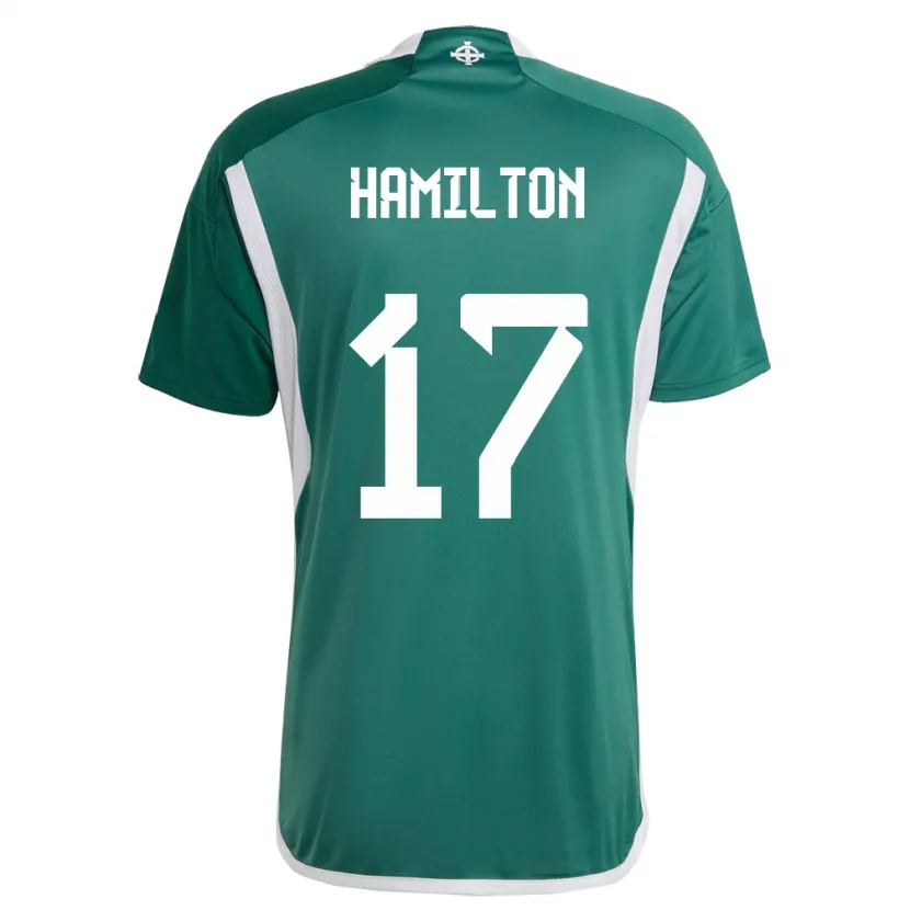 Danxen Heren Noord-Ierland Caragh Hamilton #17 Groente Thuisshirt Thuistenue 24-26 T-Shirt