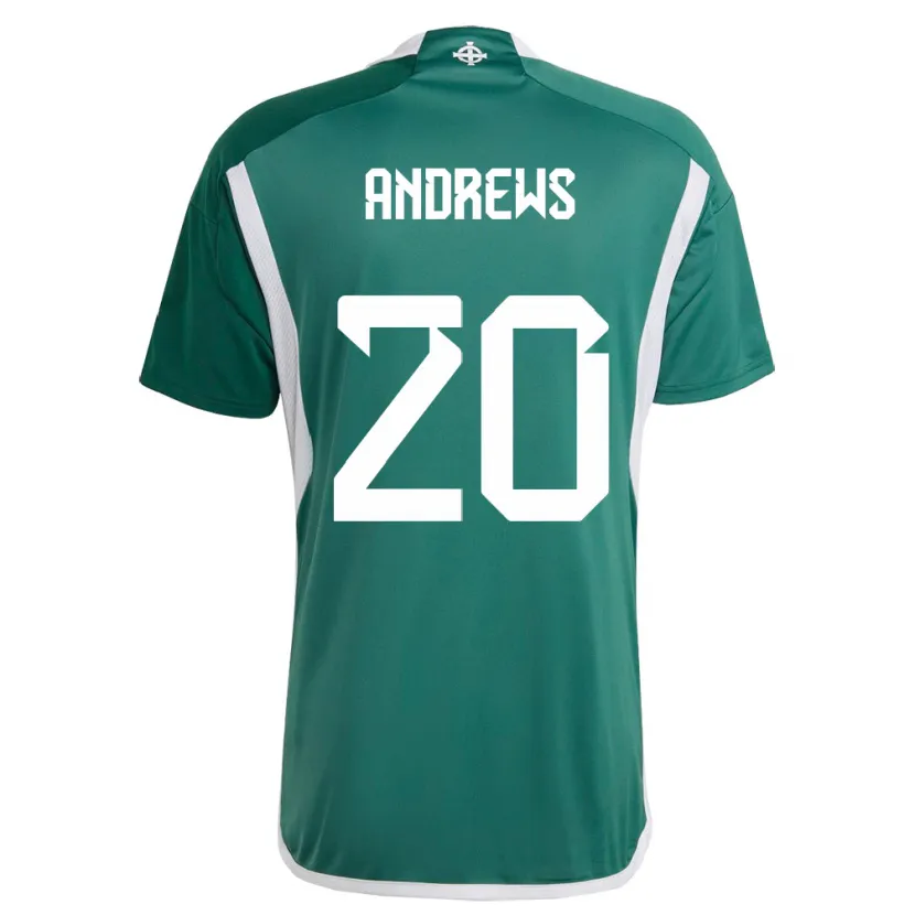 Danxen Heren Noord-Ierland Joely Andrews #20 Groente Thuisshirt Thuistenue 24-26 T-Shirt