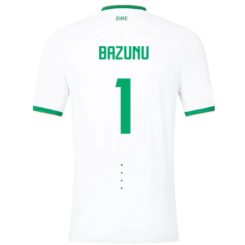 Danxen Heren Ierland Gavin Bazunu #1 Wit Uitshirt Uittenue 24-26 T-Shirt
