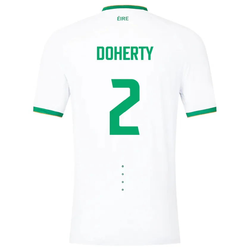 Danxen Heren Ierland Matt Doherty #2 Wit Uitshirt Uittenue 24-26 T-Shirt