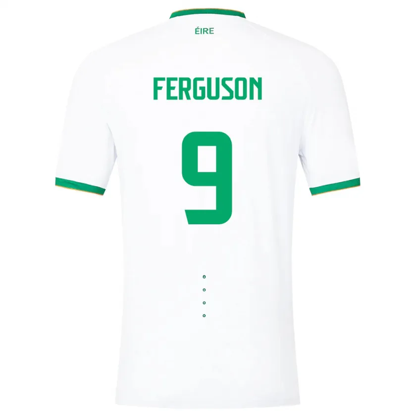 Danxen Heren Ierland Evan Ferguson #9 Wit Uitshirt Uittenue 24-26 T-Shirt