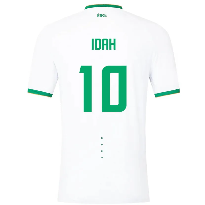 Danxen Heren Ierland Adam Idah #10 Wit Uitshirt Uittenue 24-26 T-Shirt
