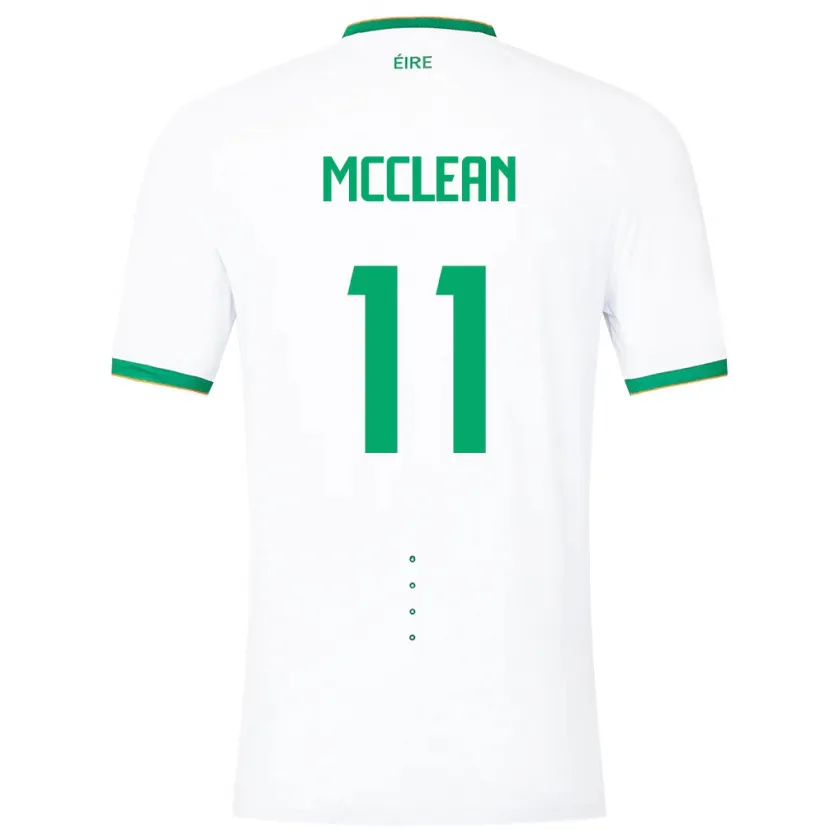 Danxen Heren Ierland James Mcclean #11 Wit Uitshirt Uittenue 24-26 T-Shirt