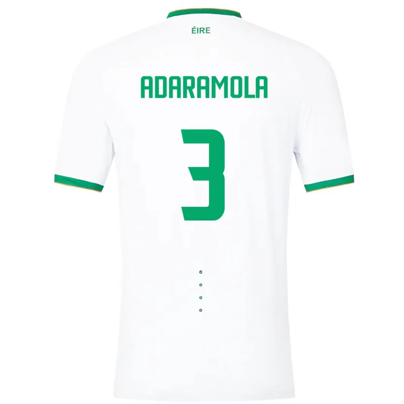 Danxen Heren Ierland Tayo Adaramola #3 Wit Uitshirt Uittenue 24-26 T-Shirt