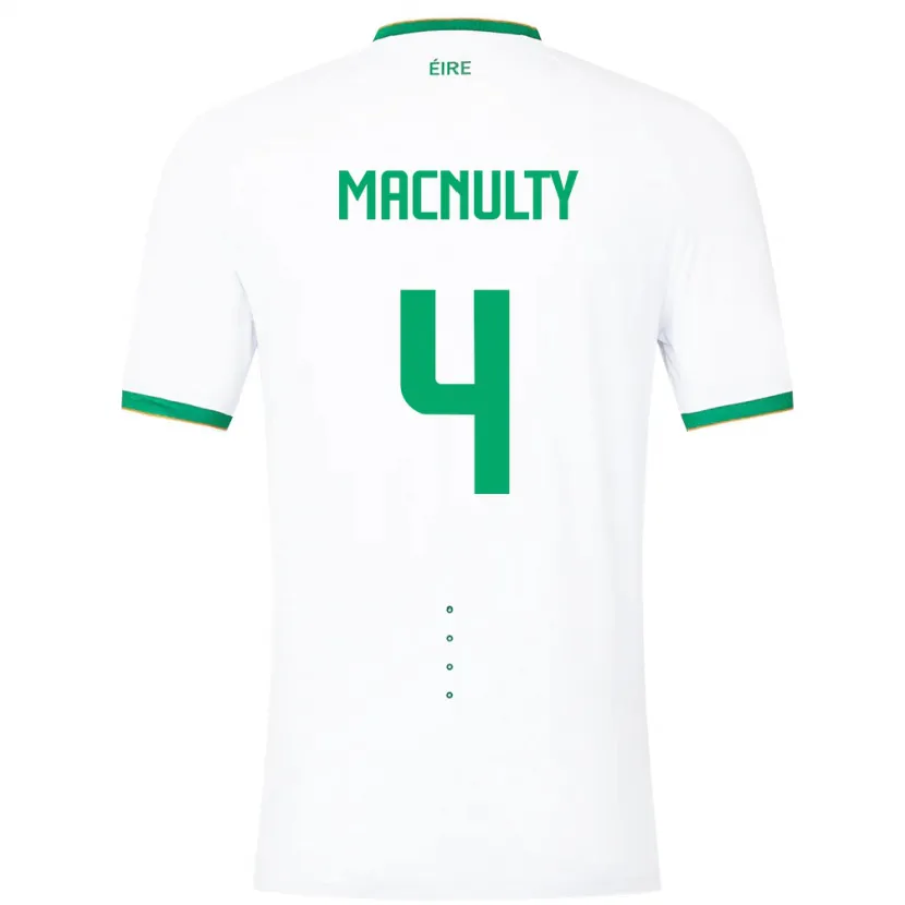 Danxen Heren Ierland Anselmo García Macnulty #4 Wit Uitshirt Uittenue 24-26 T-Shirt