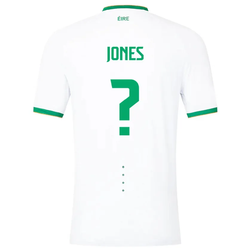 Danxen Heren Ierland Nico Jones #0 Wit Uitshirt Uittenue 24-26 T-Shirt