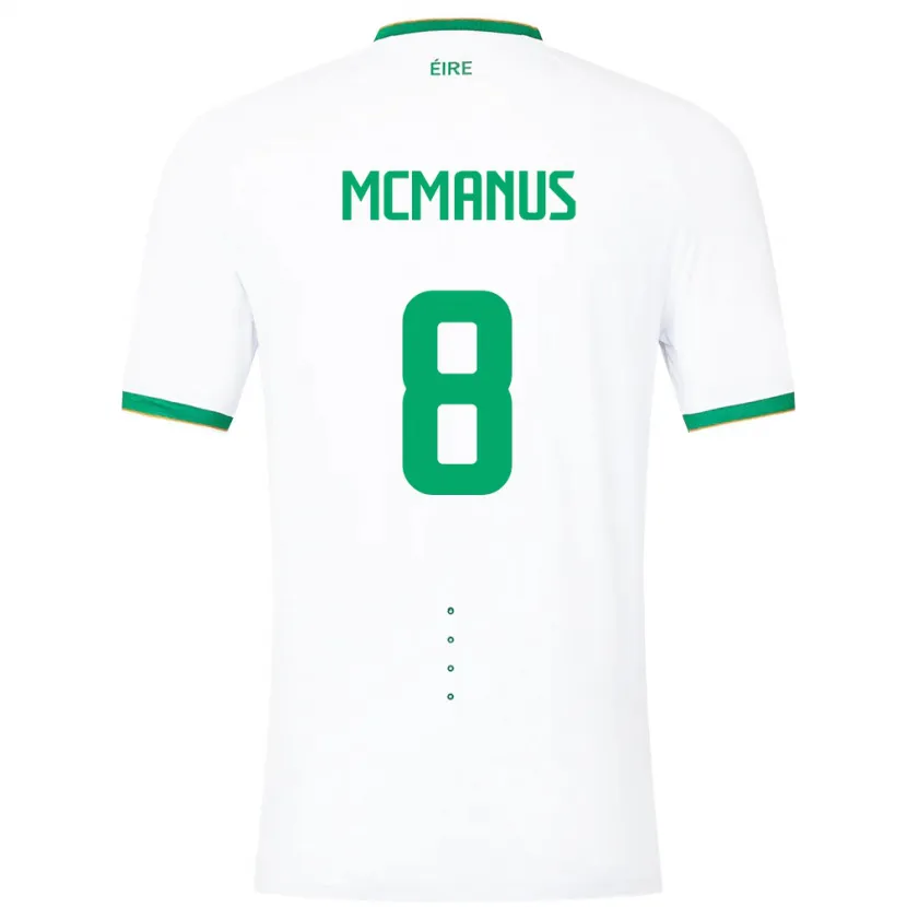 Danxen Heren Ierland James Mcmanus #8 Wit Uitshirt Uittenue 24-26 T-Shirt