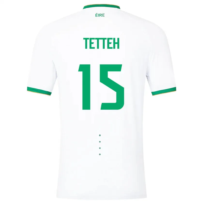 Danxen Heren Ierland Gideon Tetteh #15 Wit Uitshirt Uittenue 24-26 T-Shirt