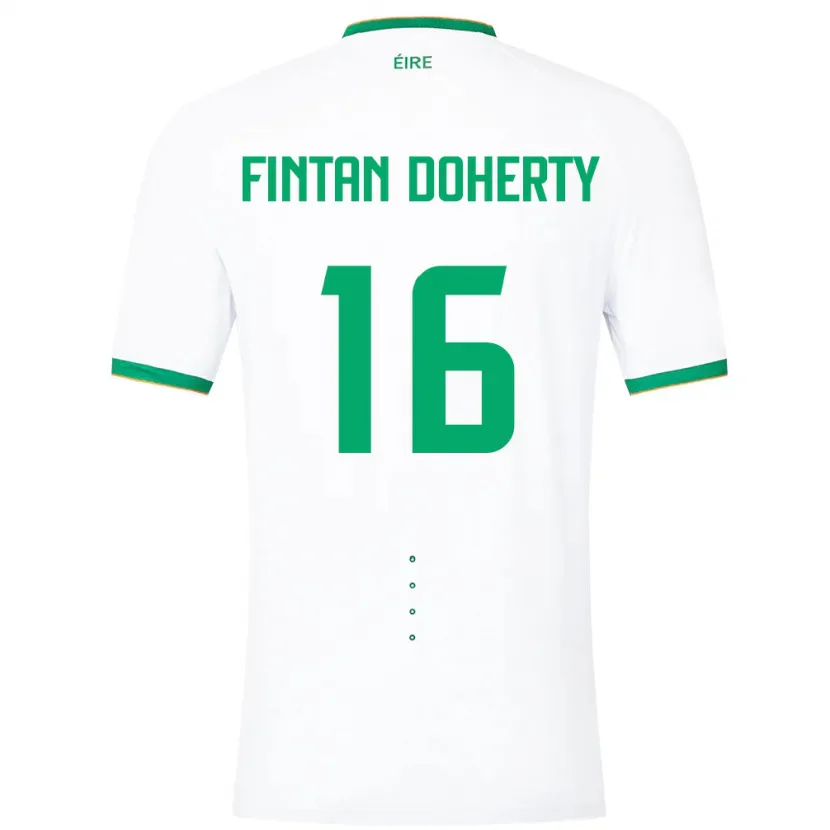 Danxen Heren Ierland Fintan Doherty #16 Wit Uitshirt Uittenue 24-26 T-Shirt