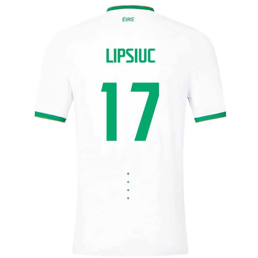Danxen Heren Ierland Darius Lipsiuc #17 Wit Uitshirt Uittenue 24-26 T-Shirt