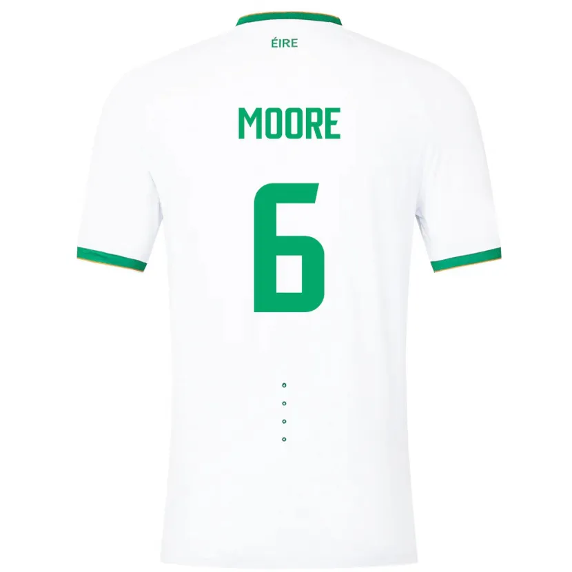Danxen Heren Ierland Matthew Moore #6 Wit Uitshirt Uittenue 24-26 T-Shirt
