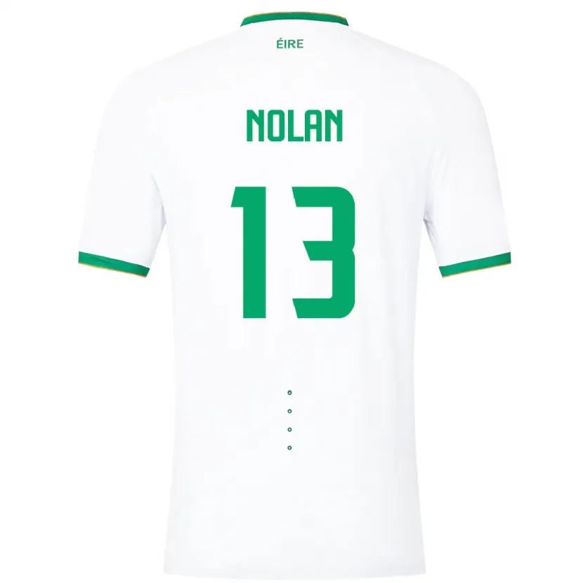 Danxen Heren Ierland Hayley Nolan #13 Wit Uitshirt Uittenue 24-26 T-Shirt