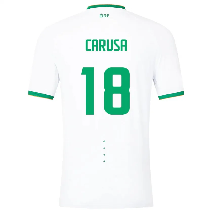 Danxen Heren Ierland Kyra Carusa #18 Wit Uitshirt Uittenue 24-26 T-Shirt