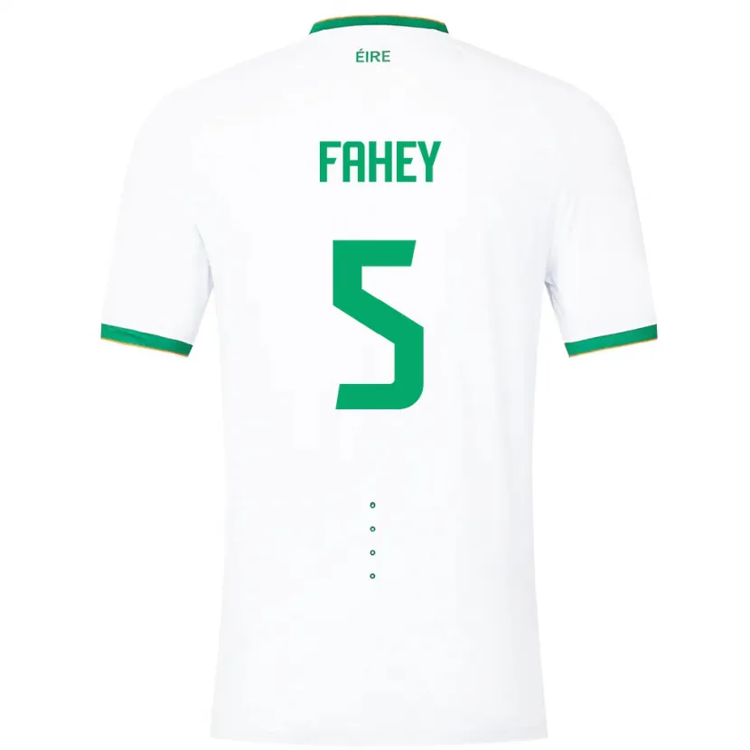 Danxen Heren Ierland Niamh Fahey #5 Wit Uitshirt Uittenue 24-26 T-Shirt