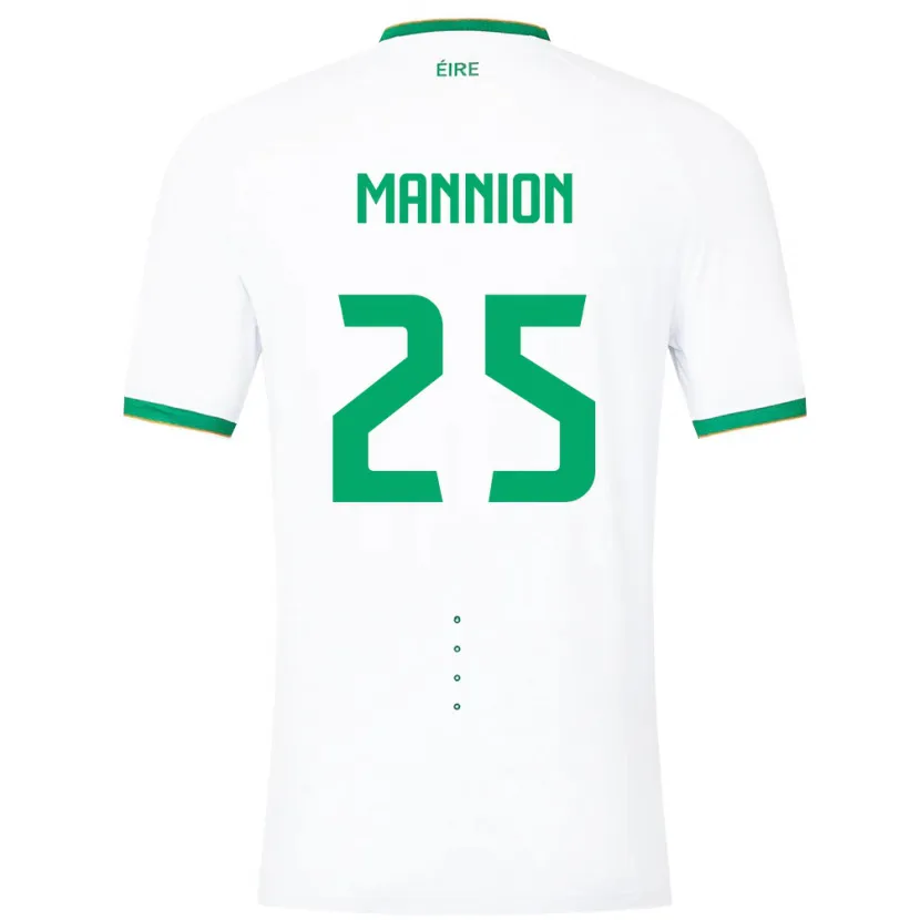 Danxen Heren Ierland Aoife Mannion #25 Wit Uitshirt Uittenue 24-26 T-Shirt
