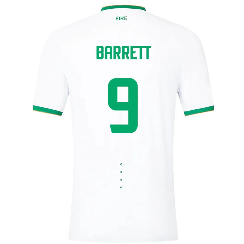 Danxen Heren Ierland Amber Barrett #9 Wit Uitshirt Uittenue 24-26 T-Shirt