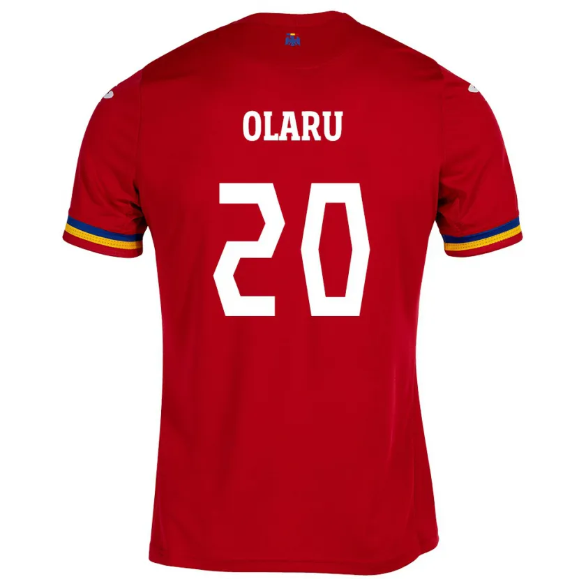 Danxen Heren Roemenië Darius Olaru #20 Rood Uitshirt Uittenue 24-26 T-Shirt