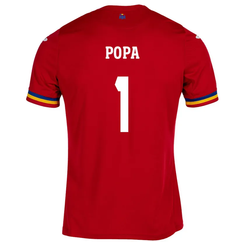 Danxen Heren Roemenië Robert Popa #1 Rood Uitshirt Uittenue 24-26 T-Shirt