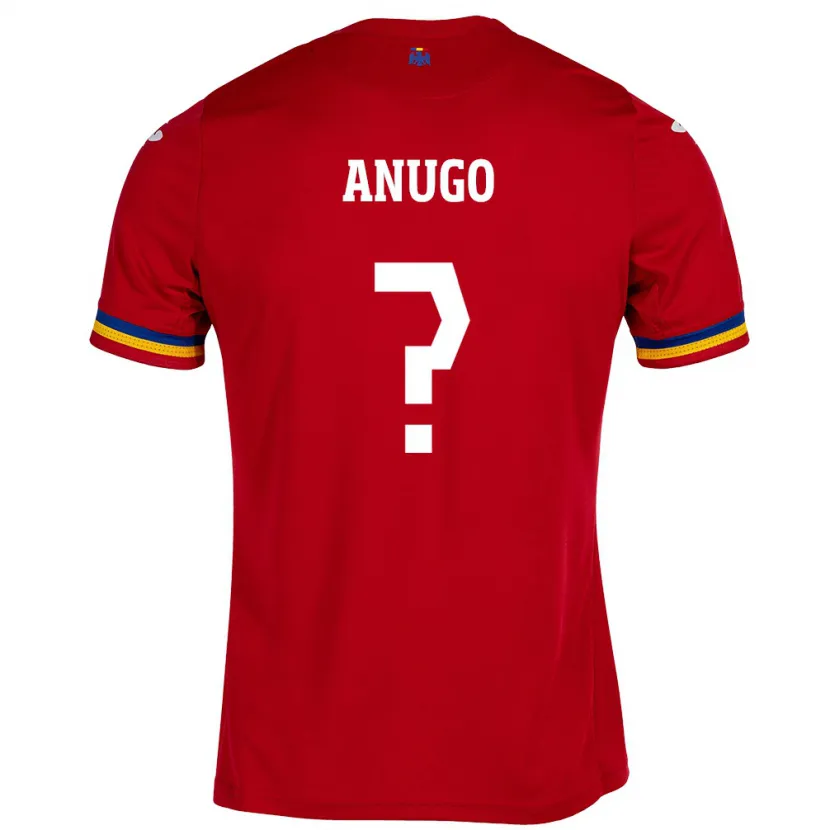 Danxen Heren Roemenië David Anugo #0 Rood Uitshirt Uittenue 24-26 T-Shirt