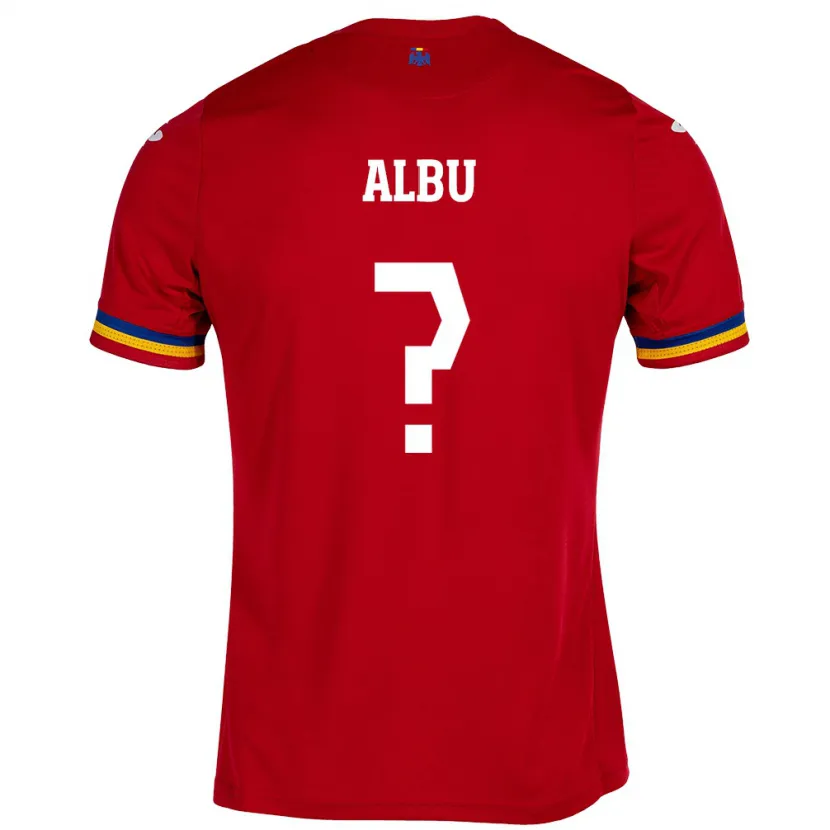 Danxen Heren Roemenië Luca Albu #0 Rood Uitshirt Uittenue 24-26 T-Shirt
