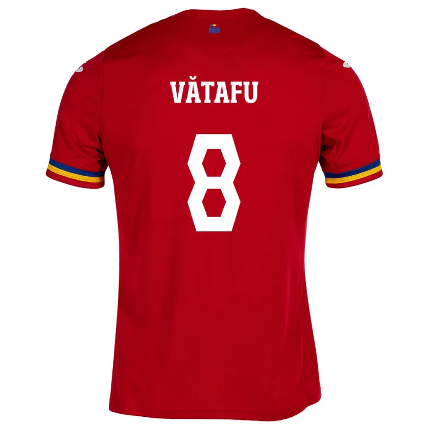 Danxen Heren Roemenië Ștefania Vătafu #8 Rood Uitshirt Uittenue 24-26 T-Shirt