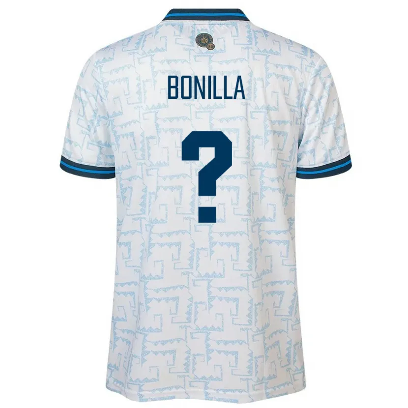Danxen Heren El Salvador Nelson Bonilla #0 Wit Uitshirt Uittenue 24-26 T-Shirt