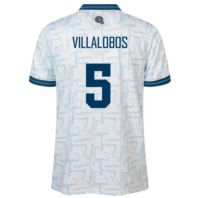 Danxen Heren El Salvador Kristian Villalobos #5 Wit Uitshirt Uittenue 24-26 T-Shirt