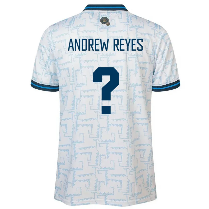 Danxen Heren El Salvador Andrew Reyes #0 Wit Uitshirt Uittenue 24-26 T-Shirt