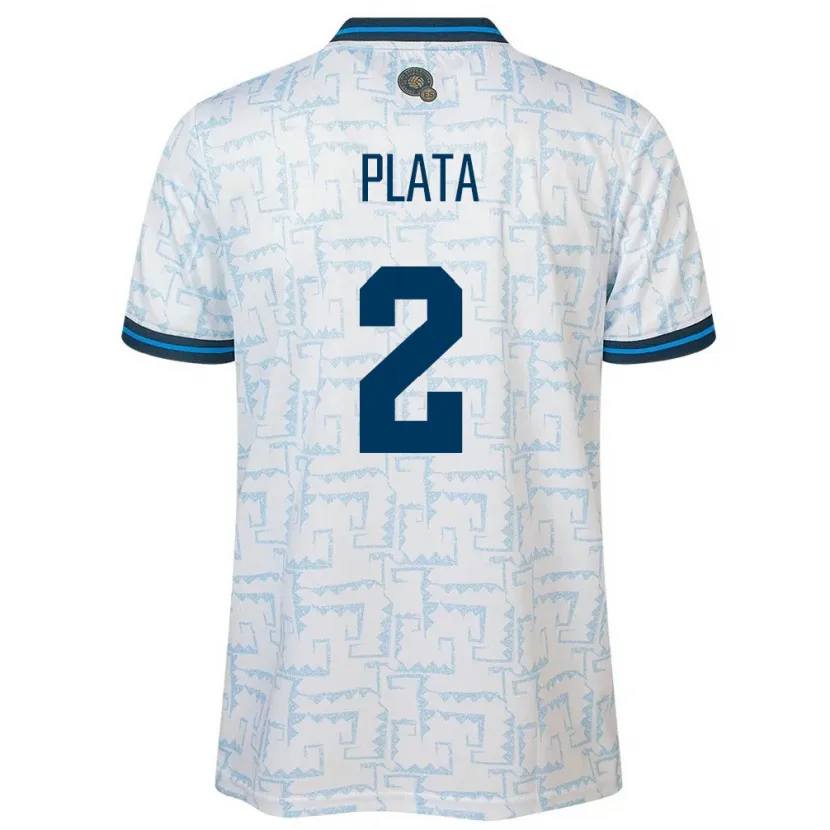 Danxen Heren El Salvador Juana Plata #2 Wit Uitshirt Uittenue 24-26 T-Shirt