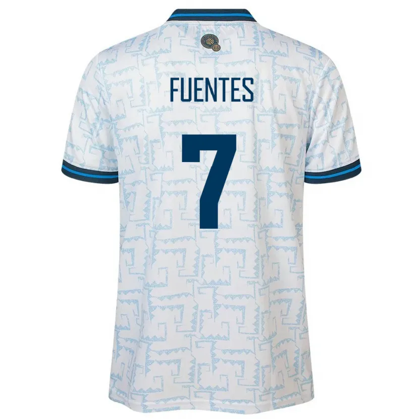 Danxen Heren El Salvador Danielle Fuentes #7 Wit Uitshirt Uittenue 24-26 T-Shirt
