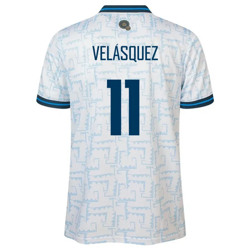 Danxen Heren El Salvador Jackeline Velásquez #11 Wit Uitshirt Uittenue 24-26 T-Shirt