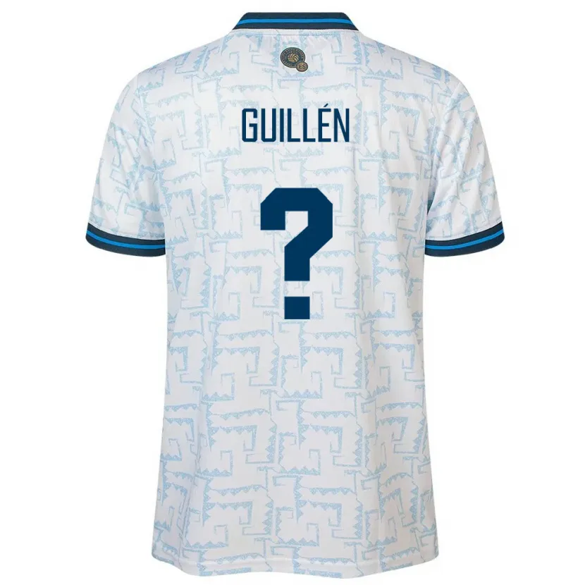 Danxen Heren El Salvador Linda Guillén #0 Wit Uitshirt Uittenue 24-26 T-Shirt