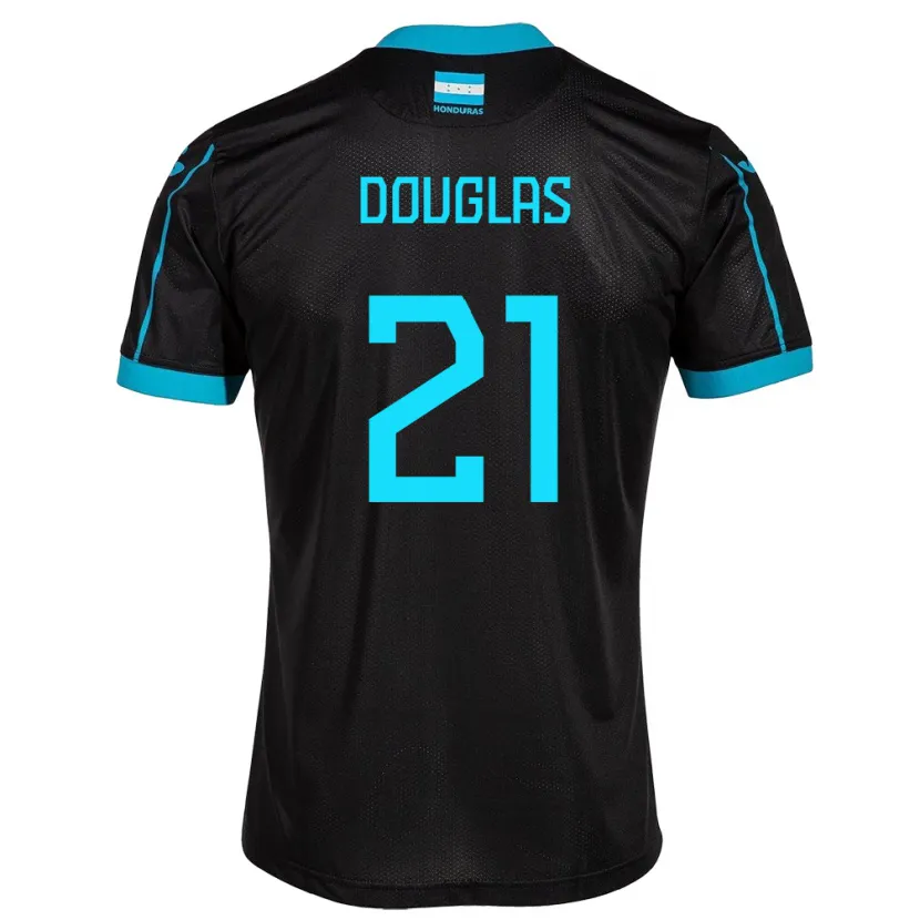 Danxen Heren Honduras Douglas Martínez #21 Zwart Uitshirt Uittenue 24-26 T-Shirt