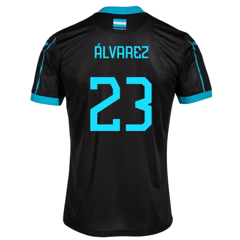 Danxen Heren Honduras Jorge Álvarez #23 Zwart Uitshirt Uittenue 24-26 T-Shirt